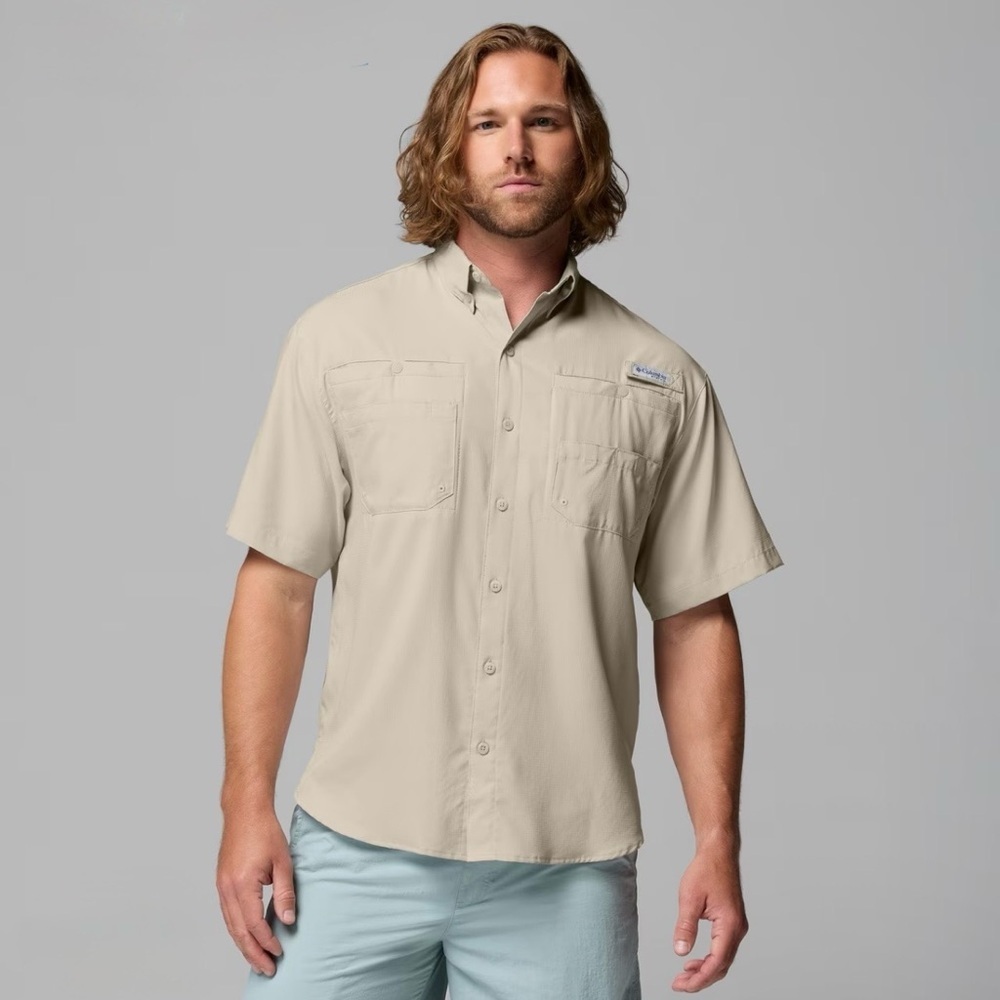 Columbia Men's PFG Tamiami™ II Short Sleeve Shirt- Fossil